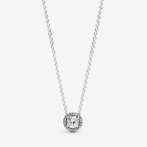 Pandora Round Sparkle Halo Necklace